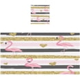 thumbnail image 1 of GZHJMY 2 Pack Pure Cotton Towel Set, Soft Highly Absorbent Machine Washable Gold Glittering Hearts and Flamingos Bath Towels for Pool,Sports, Yoga, Travel（435）, 1 of 7