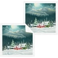 thumbnail image 1 of GZHJMY 2 Pack Snow Covered Houses Washcloths – Soft Face Towels, Gym Towels, Hotel and Spa Quality, Reusable Fingertip Towels（1538）, 1 of 6