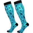 thumbnail image 1 of GZHJMY 2 Pair Fashion Print 20-30mmHg Compression Socks for Women Men, Knee High Stockings for Athletic Sports,Running,Travel, 1 of 7