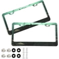 thumbnail image 1 of GZHJMY 2 Pcs License Plate Frame Cute Sharks License Plate Cover Universal Aluminum US Car Tag Frame with 2 Holes and Screws for Front & Back License Plate Decorative, 1 of 7