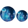 thumbnail image 1 of GZHJMY 2 Pcs Magic Glowing Jellyfish Underwater Round Cotton Woven Pot Holders Trivets Set, Heat Resistant Pad Mat for Kitchen Decor Cup Kettle Cooking Supplies(7 and 9 inch), 1 of 5