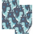 thumbnail image 1 of GZHJMY 2 Piece Cartoon Dinosaur Pattern Hand Towels for Bath Decorative, Pure Cotton Guest Towels Fingertip Towels for Bathroom Spa Gym,16 x 28 inch, 1 of 7