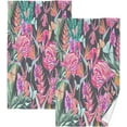 thumbnail image 1 of GZHJMY 2 Piece Flamingo Hand Towels for Bath Decorative, Pure Cotton Guest Towels Fingertip Towels for Bathroom Spa Gym,16 x 28 inch, 1 of 7