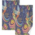 thumbnail image 1 of GZHJMY 2 Piece Trible Nation Birds Flowers Hand Towels for Bath Decorative, Pure Cotton Guest Towels Fingertip Towels for Bathroom Spa Gym,16 x 28 inch, 1 of 7