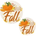 thumbnail image 1 of GZHJMY 2PCS Fall Pumpkin Trivets Pot Holders Set and Placemats Set, Hot Pads, Table Mats for Cooking and Baking, Cotton Braided Hot Pads, 7.09"+9.45", 1 of 7
