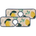 thumbnail image 1 of GZHJMY 2PCS Faucet Absorbent Mat, Lemon And Leave Washable Sink Splash Guard Drip Catcher, Kitchen Bath Countertop Microfiber Sink Drying Mats for Kitchen, 1 of 6