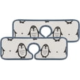 thumbnail image 1 of GZHJMY 2PCS Faucet Absorbent Mat, Penguins Washable Sink Splash Guard Drip Catcher, Kitchen Bath Countertop Microfiber Sink Drying Mats for Kitchen, 1 of 7