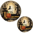 thumbnail image 1 of GZHJMY 2PCS Halloween Full Moon Night Pumpkin Trivets Pot Holders Set and Placemats Set, Hot Pads, Table Mats for Cooking and Baking, Cotton Braided Hot Pads, 7.09"+9.45", 1 of 7