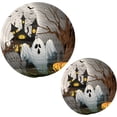 thumbnail image 1 of GZHJMY 2PCS Halloween Ghost Trivets Pot Holders Set and Placemats Set, Hot Pads, Table Mats for Cooking and Baking, Cotton Braided Hot Pads, 7.09"+9.45", 1 of 7