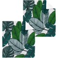 thumbnail image 1 of GZHJMY 2PCS Tropical Leaves Towels Cotton Washcloths Set,Quick Drying & Absorbent Soft Bathroom Hand Towel Lightweight & Portable Fingertip Towel, 1 of 7