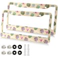 thumbnail image 1 of GZHJMY 2pcs Cactus Pattern License Plate Frame for Car Decorative Accessories Rustproof License Plate Cover with Screws for US Vehicles 12x6 Inch（316）, 1 of 7