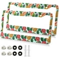 thumbnail image 1 of GZHJMY 2pcs Summer Tropical Cactus License Plate Frame for Car Decorative Accessories Rustproof License Plate Cover with Screws for US Vehicles 12x6 Inch（385）, 1 of 7
