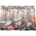 thumbnail image 1 of GZHJMY 36 Inch Length Kitchen Curtains Colorful Dragonflies 2 Panels Half Window Sheer Curtains Rod Pocket Farmhouse Short Drapes for Bathroom Cafe Basement Home Decor, 1 of 6