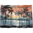 thumbnail image 1 of GZHJMY 36 Inch Length Kitchen Curtains Palm Tree 2 Panels Half Window Sheer Curtains Rod Pocket Farmhouse Short Drapes for Bathroom Cafe Basement Home Decor, 1 of 7
