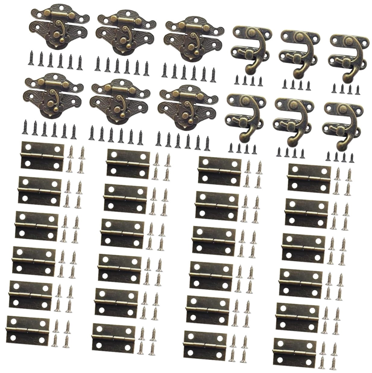 GZHJMY 36 Sets Retro Jewelry Box Hinges and Latches, Small Latches ...