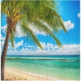 thumbnail image 1 of GZHJMY 3D Beautiful Caribbean Beach Palm Cloth Napkins, Set of 1 20 x 20 Inch Soft & Comfortable Polyester Dinner Napkins for Family, House, Restaurant, Weddings, Parties, 1 of 5