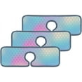 thumbnail image 1 of GZHJMY 3PCS Faucet Absorbent Mat, Colorful Mermaid Fish Sacle Washable Sink Splash Guard Drip Catcher, Kitchen Bath Countertop Microfiber Sink Drying Mats for Kitchen, 1 of 3