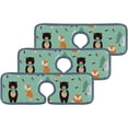 thumbnail image 1 of GZHJMY 3PCS Faucet Absorbent Mat, Cute Forest Foxes Bears Birds Washable Sink Splash Guard Drip Catcher, Kitchen Bath Countertop Microfiber Sink Drying Mats for Kitchen, 1 of 7