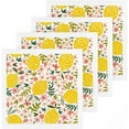 thumbnail image 1 of GZHJMY 4 Pack Lemon Washcloths – Soft Face Towels, Gym Towels, Hotel and Spa Quality, Reusable Pure Cotton Fingertip Towels, 1 of 6