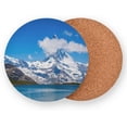 thumbnail image 1 of GZHJMY 4 Pieces Wooden Drink Coasters, Round Absorbent Coasters for Home Cafe Bar Table Dinner Decor, Switzerland Matterhorn, 1 of 7