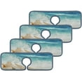 thumbnail image 1 of GZHJMY 4PCS Faucet Absorbent Mat, Beach Conch Sea Washable Sink Splash Guard Drip Catcher, Kitchen Bath Countertop Microfiber Sink Drying Mats for Kitchen, 1 of 7