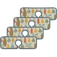thumbnail image 1 of GZHJMY 4PCS Faucet Absorbent Mat, Cute Forest Trees Animals Washable Sink Splash Guard Drip Catcher, Kitchen Bath Countertop Microfiber Sink Drying Mats for Kitchen, 1 of 7
