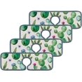 thumbnail image 1 of GZHJMY 4PCS Faucet Absorbent Mat, Watercolor Cactus Flowers Washable Sink Splash Guard Drip Catcher, Kitchen Bath Countertop Microfiber Sink Drying Mats for Kitchen, 1 of 7