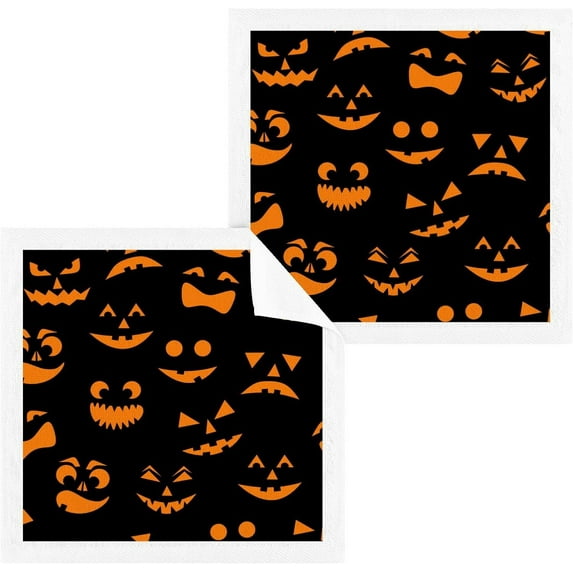 GZHJMY 6 PCS Cute Expression Towels Cotton Washcloths Set,Quick Drying & Absorbent Soft Bathroom Hand Towel Lightweight & Portable Fingertip Towel