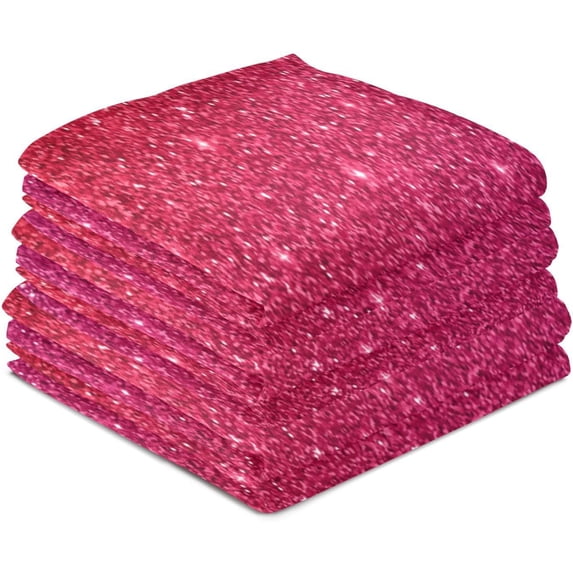 GZHJMY 6 Pack Rose Red Sand Background Kitchen Towels, Soft Highly Absorbent Dish Towels Reusable Tea Towels Set, 28"x 18"