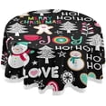 thumbnail image 1 of GZHJMY 60 Inch Round Tablecloth - Christmas Patterns Waterproof Spill-Proof Table Cloth with Lace Washable Decorative Fabric Table Cover for Dining Tables, Kitchen and Parties Home Decor, 1 of 7