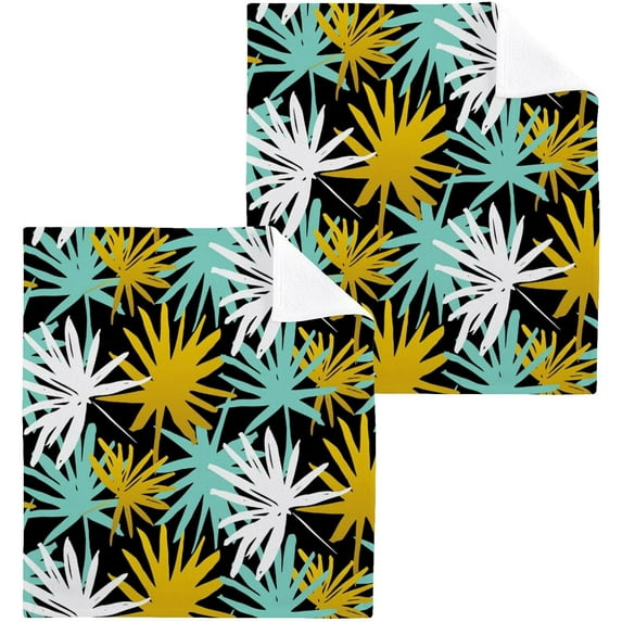 GZHJMY 6PCS Beautiful Fall Colorful Maple Leaves Towels Cotton Washcloths Set,Quick Drying & Absorbent Soft Bathroom Hand Towel Lightweight & Portable Fingertip Towel