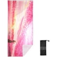 thumbnail image 1 of GZHJMY 71x31In Absorbent Quick Drying Beach Towel, Delicate and Easy to Wipe, for Beach Swimming Pools, Bathrooms, Travel and Sports with Mesh Storage Bag-A Lady is Walking on Beach at Seaside, 1 of 7
