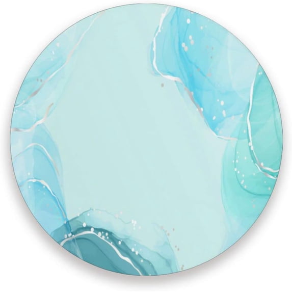 GZHJMY Abstract Turquoise Texture Coasters for Drinks Set of 4, Absorbent Ceramic Drink Coaster with Cork Base for Wooden Coffee Table, Cool Housewarming Gift for Home Decor Cup Coasters