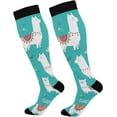thumbnail image 1 of GZHJMY Alpaca Compression Socks, Women Men Long Stocking (20-30mmHg), Travel Knee High Stockings for Athletic Sports,Running,Cycling,Nursing, 1 of 7