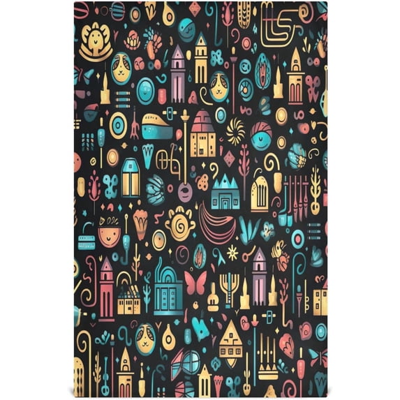 GZHJMY Architectural Print Kitchen Towels 18x28inch Ultra Soft Absorbent Quick Drying Kitchen Dish Towels Washable Cleaning Cloths Hand Towels Tea and Bar Towels, 1 Pack