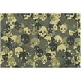 thumbnail image 1 of GZHJMY Army Green Skull Camo Bath Mat for Bathroom Rugs Rectangle Carpet for Shower, Fluffy Absorbent & Machine Washable, 16x24 Inch Carpet Runner, 1 of 5