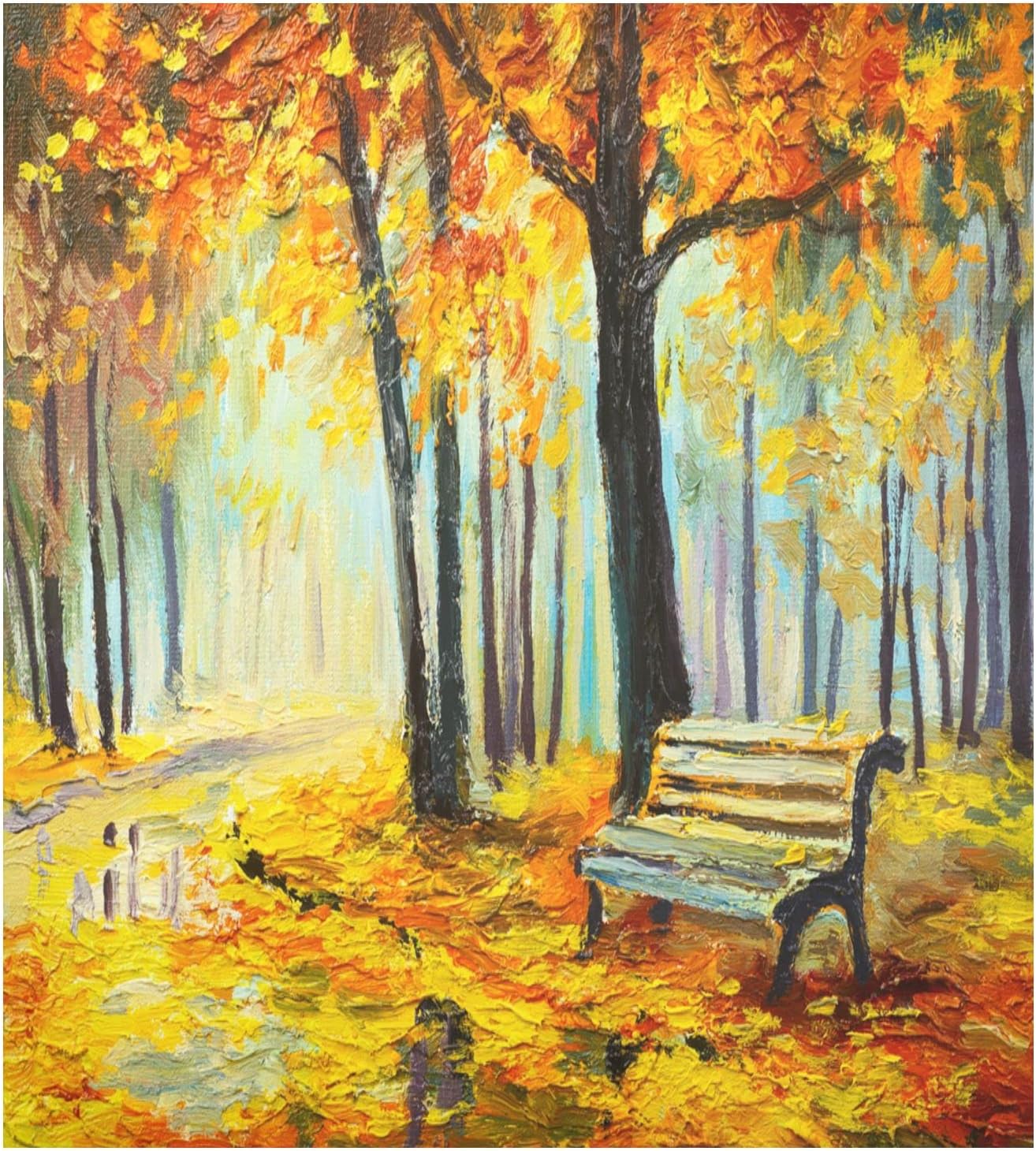 GZHJMY Autumn Forest Oil Painting Dishwasher Magnet Sticker ...