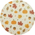 thumbnail image 1 of GZHJMY Autumn Harvest Pumpkin Round Placemats Set of 6, Non-Slip PVC Table Mats Washable Heat Resistant Place Mats for Kitchen Dining Table Christmas Home Decor, 15.4 Inch Table Mat, 1 of 7
