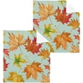 thumbnail image 1 of GZHJMY Autumn Maple Leaf Washcloths 6 Pack, Super Soft Absorbent Cotton Baby Face Towels, Washable Reusable Fingertip Towel for Bath Gym Hotel Spa, 12 x 12 Inch, 1 of 7