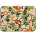 thumbnail image 1 of GZHJMY Autumn Oak Tree Branch Squirrels Absorbent Large Dish Drying Mat Microfiber Kitchen Countertop Table Protector Multi-Purpose Counter Rack Sink Drainer Pad (16" x 18"), 1 of 6