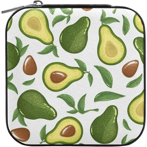 GZHJMY Avocado Small Jewelry Box, Portable Leather Travel Jewelry Storage Case for Rings Earrings Necklace Bracelets