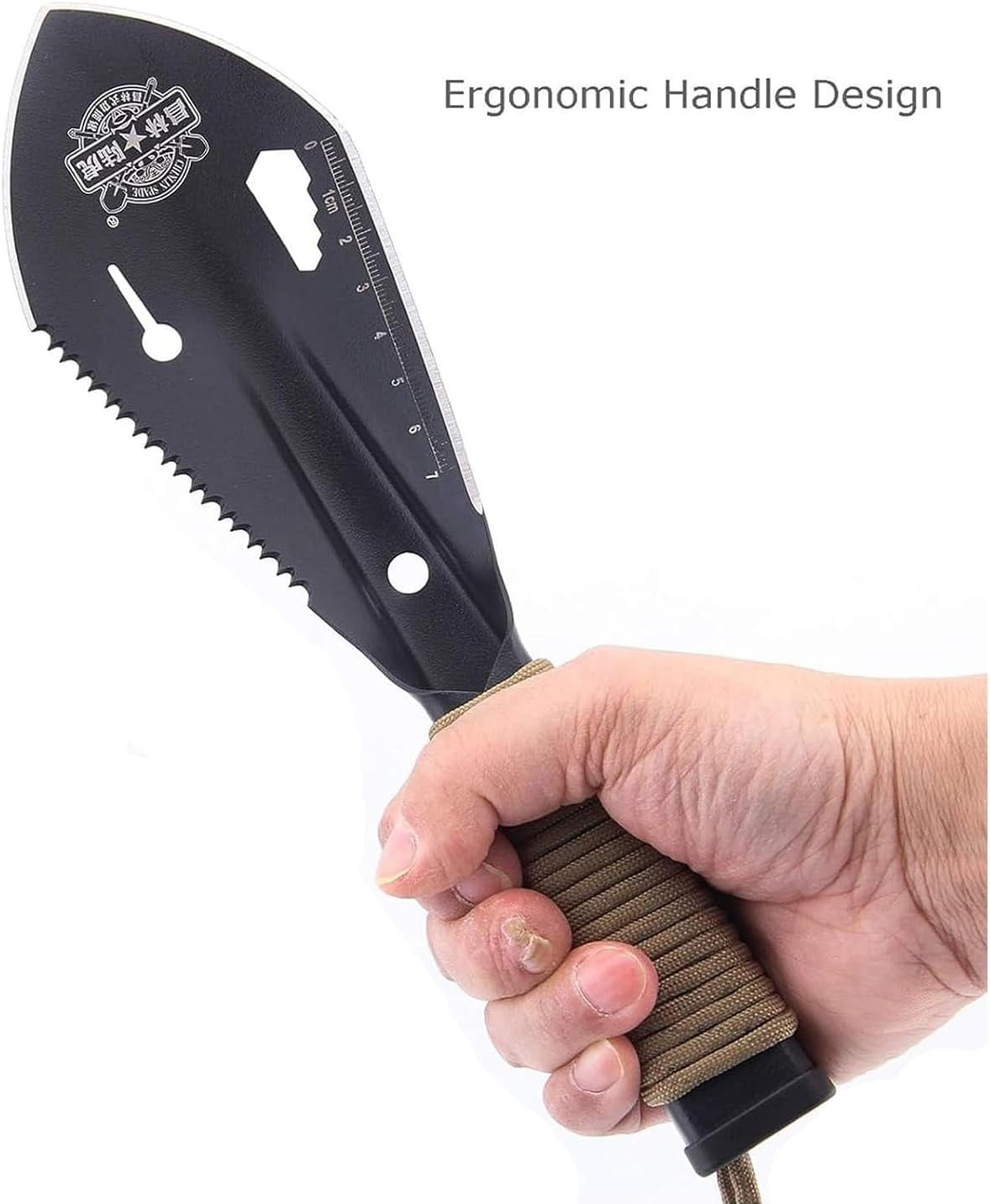 GZHJMY Backpacking Camping Trowel with Serrated Edge, Hex Wrench, and ...