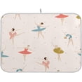 thumbnail image 1 of GZHJMY Ballet Dancers Dish Drying Mat for Kitchen Counter,Super Quick Absorbent Composite Sponge Dish Drying Pad,Heat Resistant Non-Slip Rack Tableware Mat (18x24Inch)for Dishes Coffee Machine Dish, 1 of 7