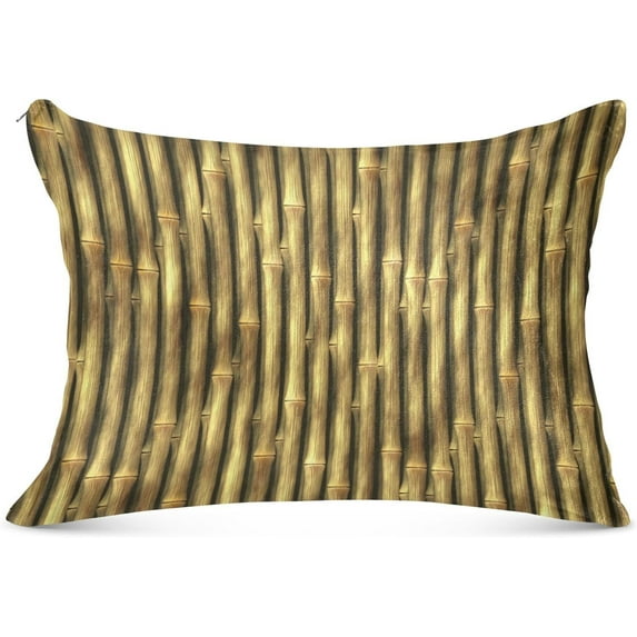 GZHJMY Bamboo Poles Texture Pillowcases, Soft and Cozy Decorative Pillow Cases with Hidden Zipper for Bedroom, Sofa, Couch, Standard Size 20x26 Inches(307)