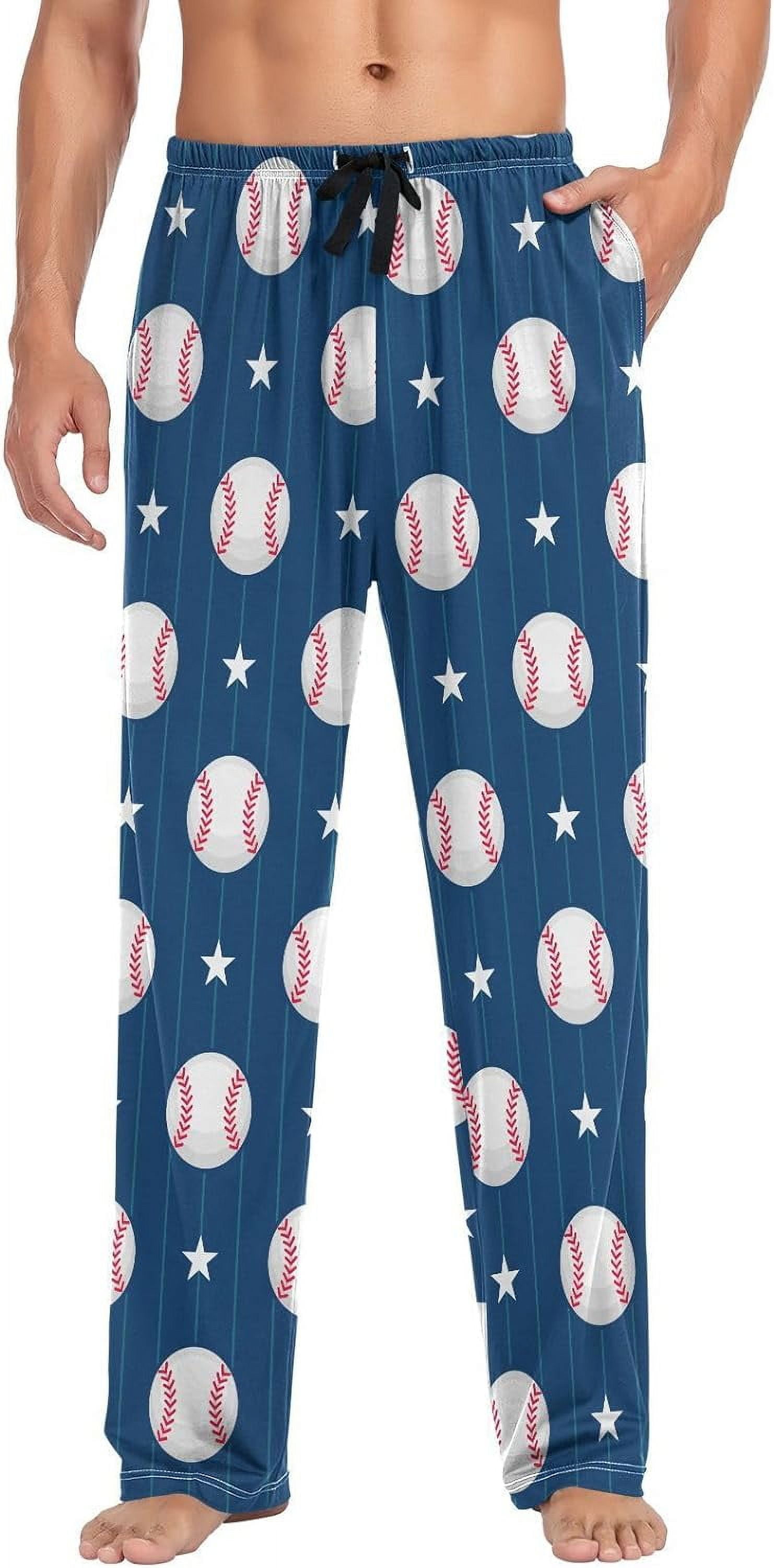 GZHJMY Baseball Star Men’s Cotton Pajama Pant Lounge Pjs Bottom with