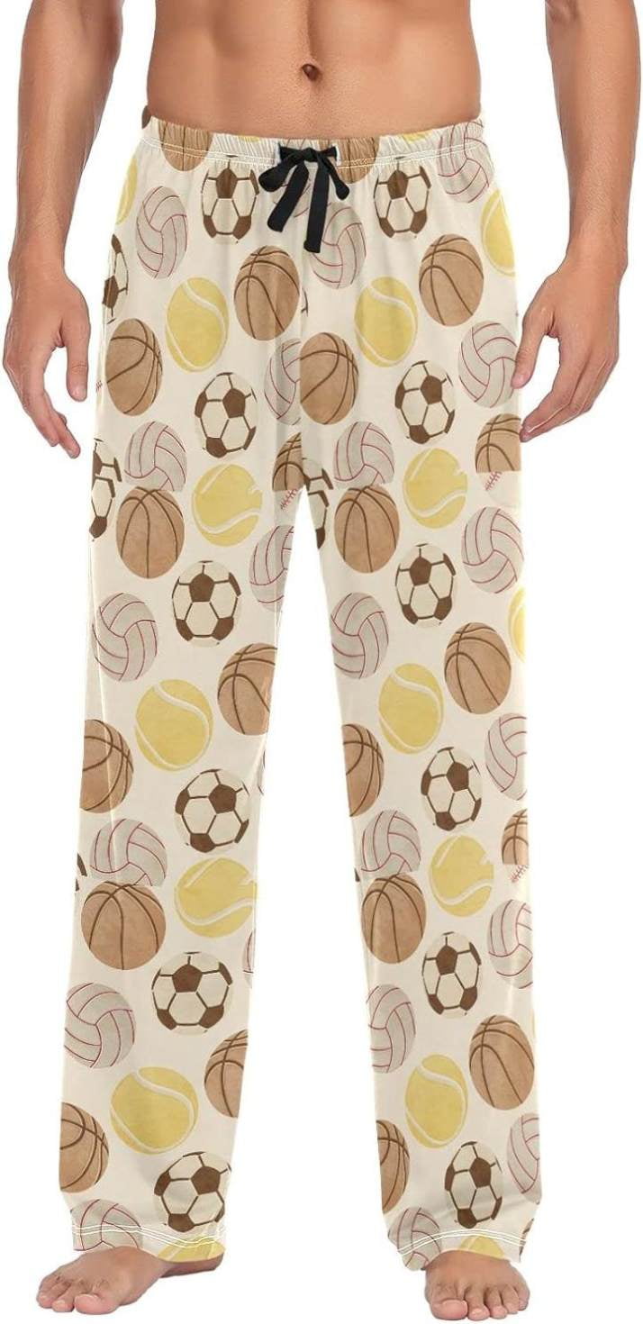 GZHJMY Basketball Football Baseball Pajama Pants, Mens Lounge Pants