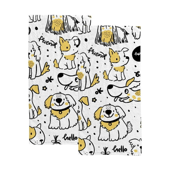 GZHJMY Bath Shower Towels Set of 2 for Bathroom - Cute Ghost Soft Microfiber Hand Towel Absorbent Soft Decorative Face Towel for Kids 30 x 15 inch