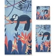 thumbnail image 1 of GZHJMY Bath Towel Sets for Bathroom Hand Towels Fingertip Towels Cute Blue Sloth 3 Piece Decorative Soft Cotton Absorbent, 1 of 6