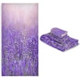 thumbnail image 1 of GZHJMY Bathroom Decorative Towel Set with Purple Lavender Field Pattern, 3-Piece Set with Bath Towel, Hand Towel & Washcloth, 1 of 6
