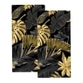 thumbnail image 1 of GZHJMY Bathroom Hand Towels Set of 2, Tropical Style Palm Leaves Soft Microfiber Face Towel, Quick Dry Kitchen Dish Towels, 30x15 Inch Anniversary Decorative Towels for Home, 1 of 8